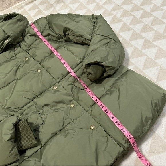 J crew chateau puffer coat general surplus green - Picture 3 of 7
